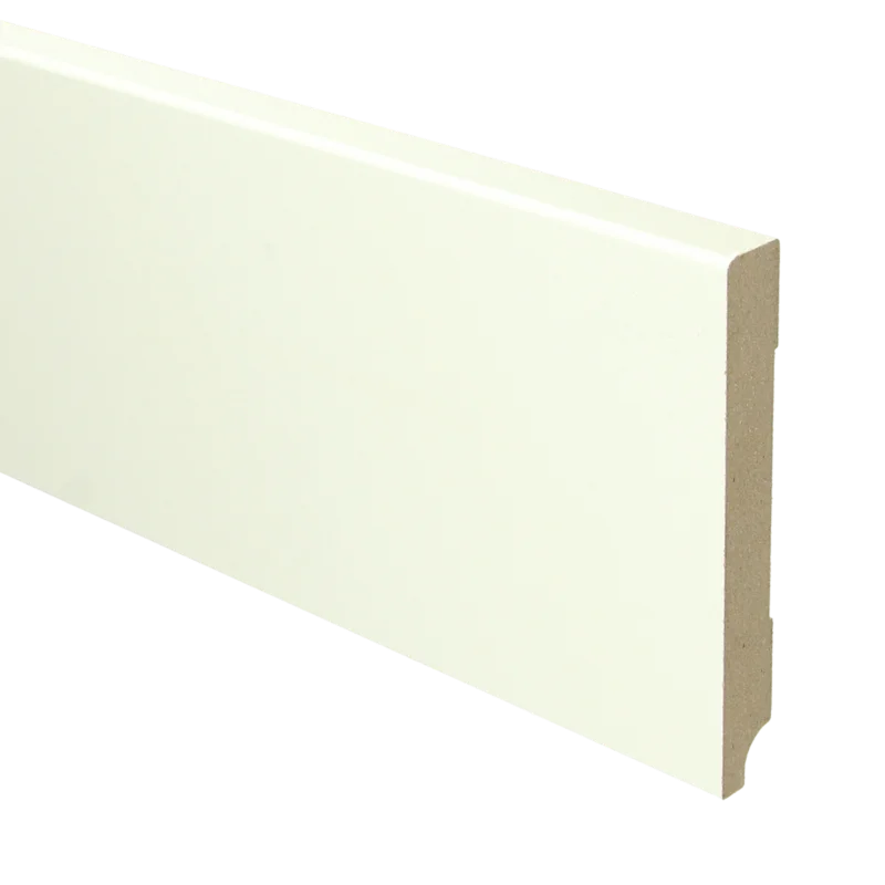 MDF Moderne Plint 120x15 RAL 9010 Zuiver Wit 16033 Op = Op